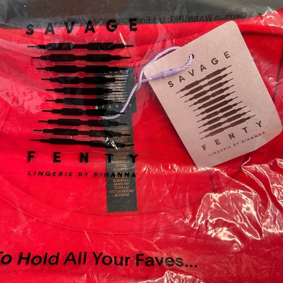 Savage X Fenty Night Cap Sleep Tank Goji Berry Red - Picture 6 of 8